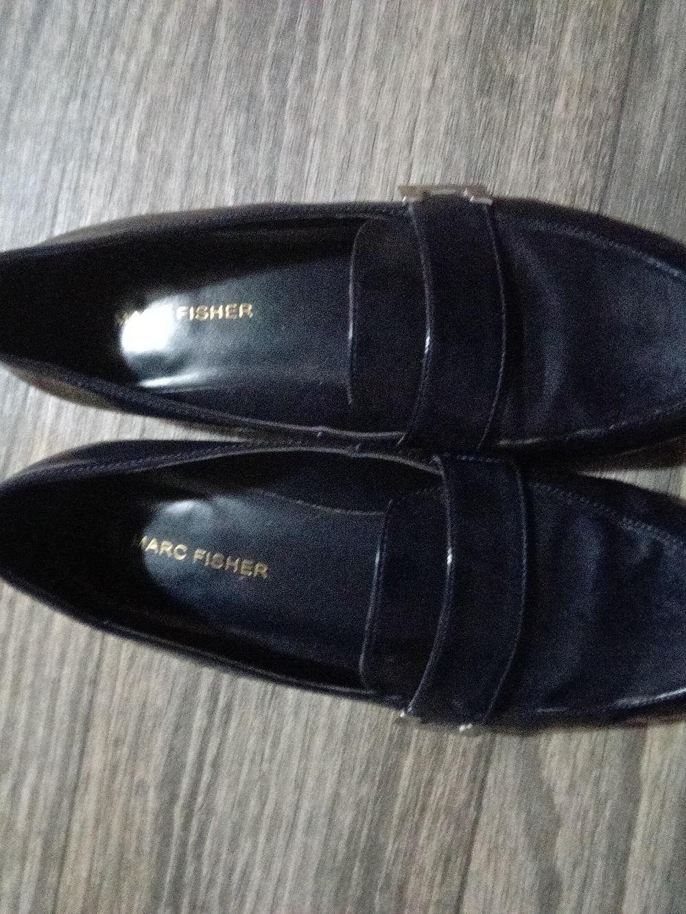 Marc Fisher Men’s Black Leather Penny Loafers
